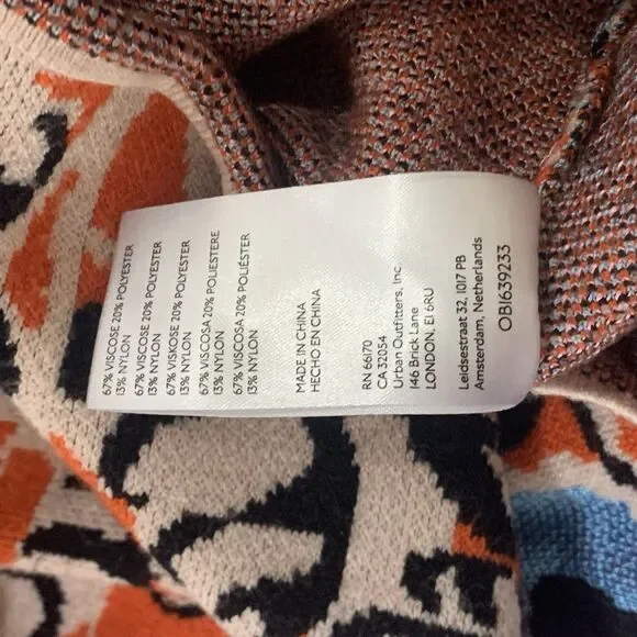Anthropologie Maeve Mock Neck Multi-Pattern Oversized Sweater Size Small Women’s - Picture 15 of 15